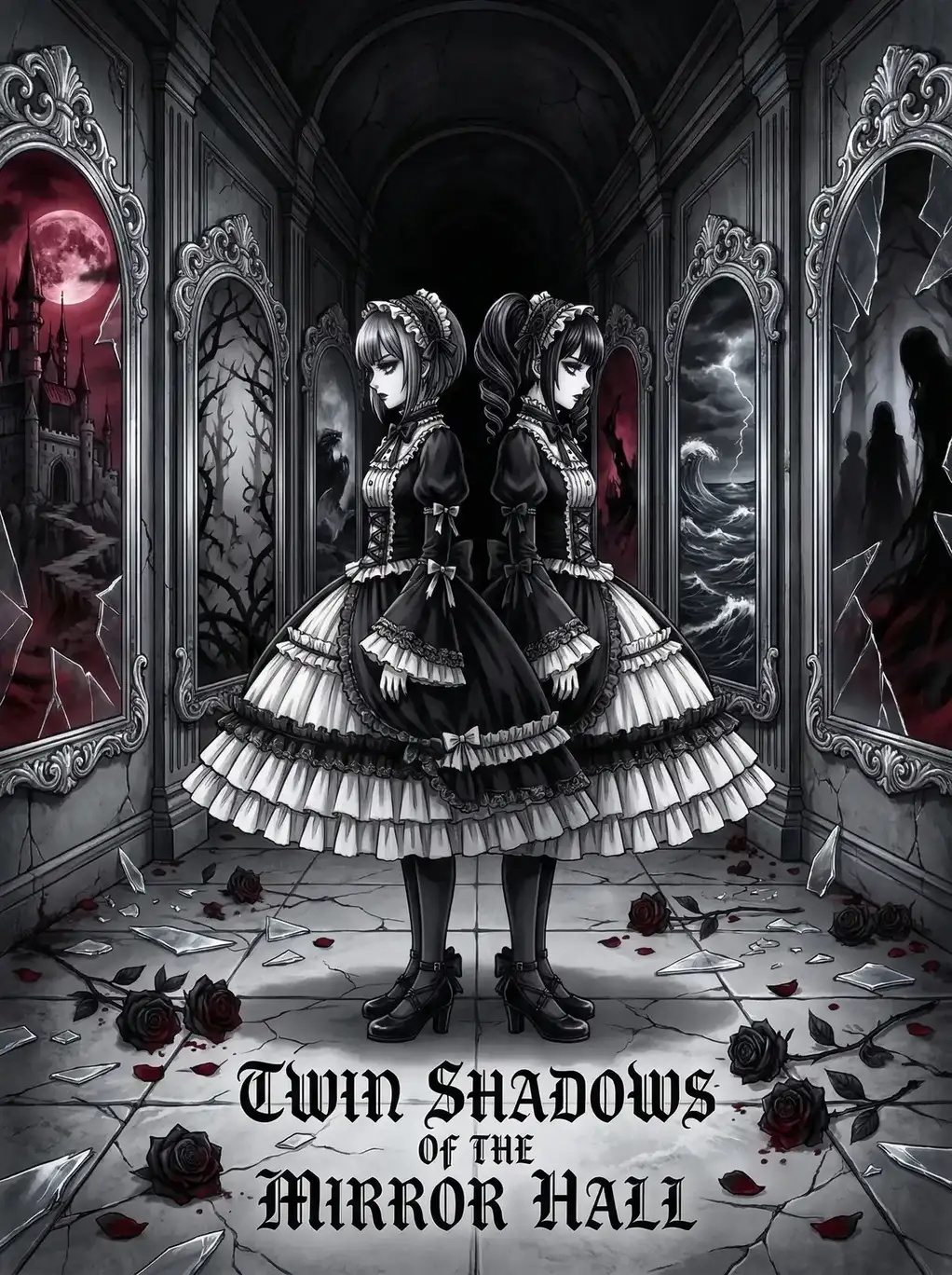 h动漫 镜厅双影 暗黑哥特动漫封面